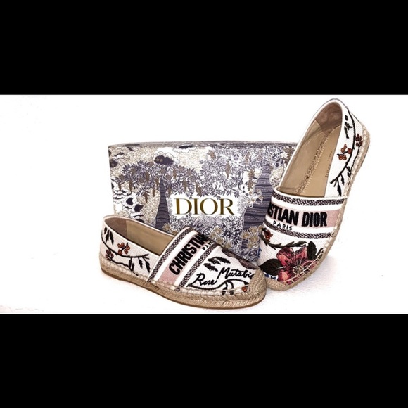 dior floral espadrilles
